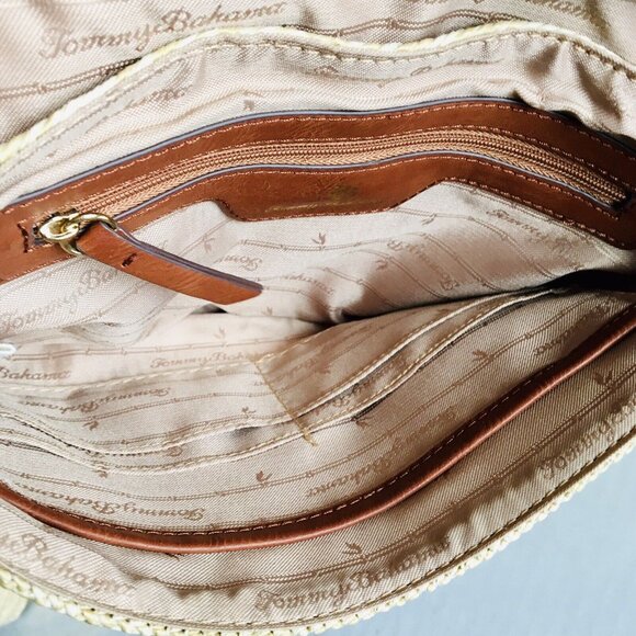 TOMMY BAHAMA Santa Barbara Beaded Straw Crossbody Clutch - Picture 7 of 11